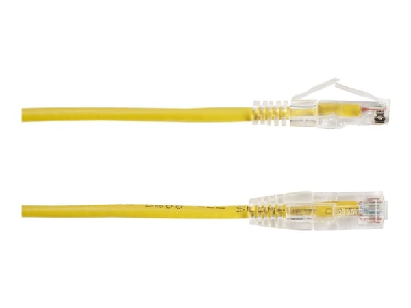 Black Box Slim-Net - Koblingskabel - RJ-45 (hann) til RJ-45 (hann) - UTP - CAT 6 - med støvel, formstøpt, flertrådet - gul