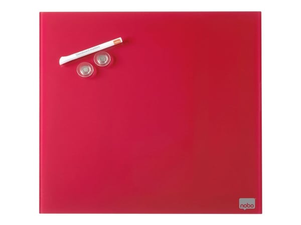 Nobo - Whiteboard - 450 x 450 mm - glass - magnetisk - rød
