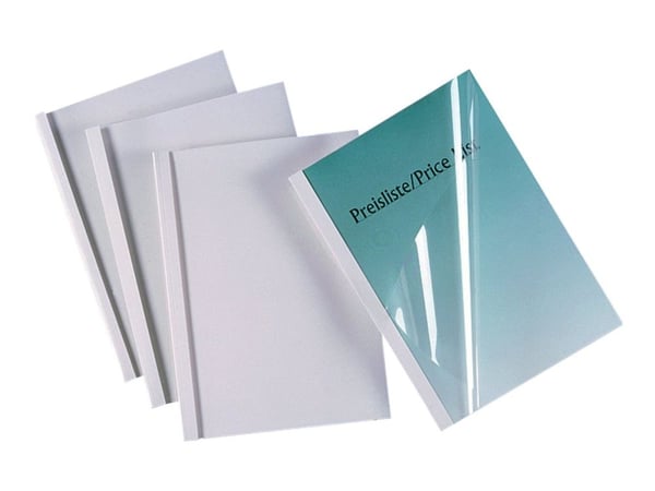 GBC ThermaBind Standard - 8 mm - A4 (210 x 297 mm) - 60 ark - 150 mikroner - hvit, gjennomsiktig - 240 g/m² - 100 stk termisk PVC-deksel
