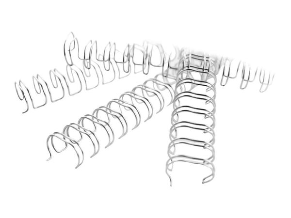 GBC WireBind - 8 mm - 24 ringar - A5 (148 x 210 mm) - 70 ark - silver - 100 stk bindningstråd