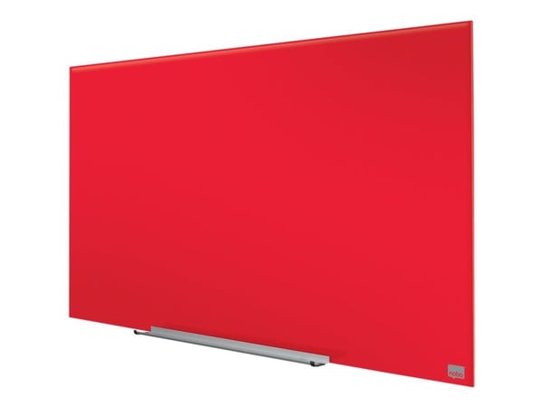 Nobo Diamond - Whiteboard - veggmonterbar - 993 x 559 mm - herdet glass - magnetisk - rød