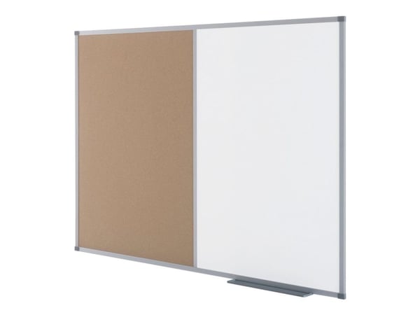 Opslagstavle Nobo Elipse Classic 900x600 mm - Kombitavle m/whiteboard og opslagstavle - vægmonterbar -  kork, stål - hvid, kork