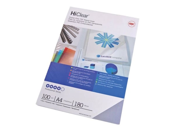 GBC HiClear - A4 (210 x 297 mm) - 150 mikroner - superklar - 100 stk PVC-permomslag