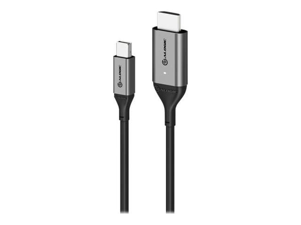 ALOGIC Ultra - Adapterkabel - Mini DisplayPort han til HDMI han - 2 m - avaruuden harmaa - 4K-tuki, aktiivinen