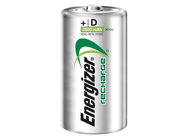 Energizer Recharge Power Plus D / NH50 batteri, 2 stk.