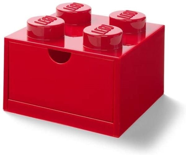 Room Copenhagen LEGO skuff til skrivebord 4, oppbevaringsboks (rød, knotter)