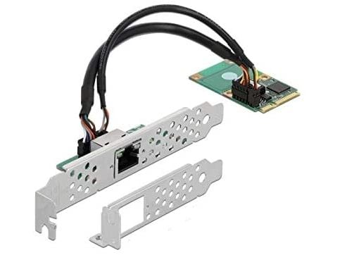 DeLOCK 95266, Mini PCI Express, RJ-45, Full-height / Half-length