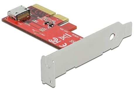 Delock PCI Express x4-kort til 1 x intern OCuLink SFF-8612 - Lagringskontroll lav profil - 64 Gbit/s - PCIe 4.0 x4