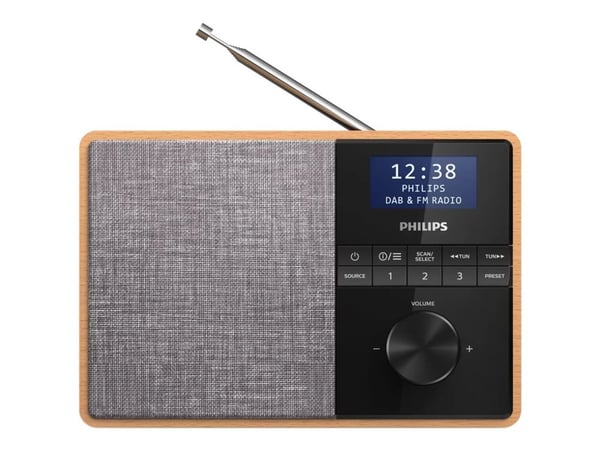 Philips TAR5505 - Bærbar DAB-radio - 5 watt - lett tre