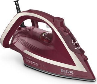Tefal Ultragliss Plus FV6820E0 - Dampstrykejern med automatisk slukking - såleplate: Durilium Airglide - 2800 W - sølvfarge/vinfarge