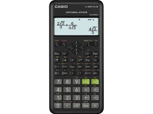 Casio FX-82ES PLUS-2, Tasku, Funktiolaskin, 12 lukua, Akku, Musta