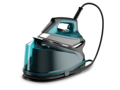 Rowenta Compact Steam DG7623F0 Pro - Dampstrykejern med automatisk slukking - såleplate: Microsteam 400 HD Laser - 2200 W - bewitched blue/black