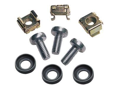 Intellinet Cage Nut Set, 50 Pack - M6 Nuts, Bolts and Washers, Suitable for Network Cabinets/Server Racks, Plastic Storage Jar, Lifetime Warranty -...