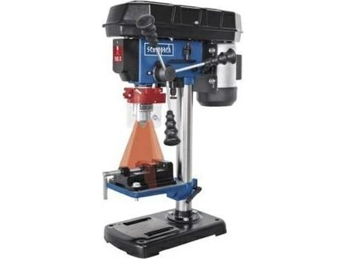 Scheppach DP16VLS, Søyleboremaskin for benkmontering, Blå, Grå, Stål, 1,3 cm, 160 x 160 mm, 500 W