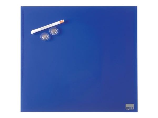 Nobo - Whiteboard - 450 x 450 mm - glass - magnetisk - blå