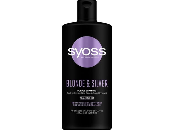 SYOSS_Blonde &amp; Silver Shampoo hiusshampoo neutralisoi keltaisia sävyjä 440ml