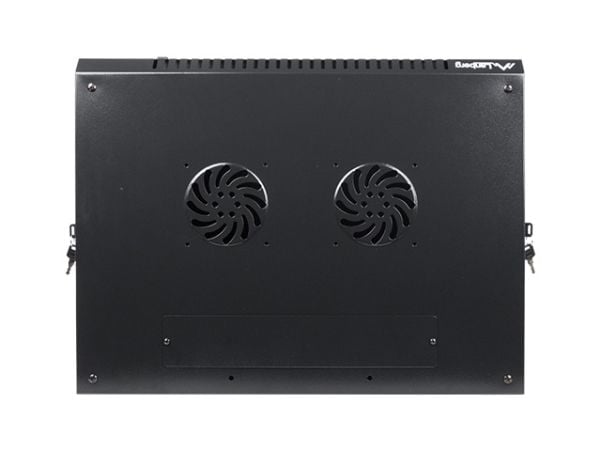 Lanberg - Rack skap - veggmonterbar - svart, RAL 9004 - 12U - 19"