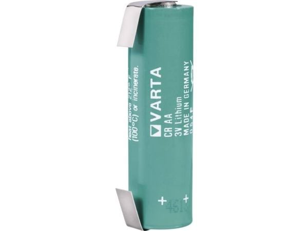 Varta CR AA LF Erikoisakku CR AA LF U-loddefane Lithium 3 V 2000 mAh 1 stk Varta CR AA LF U-loddefane Lithium 3 V 2000 mAh 1 stk