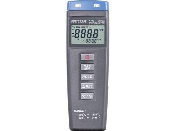VOLTCRAFT K102 Temperatur-måleudstyr Kalibrering efter (ISO) -200 - +1370 °C Sensortype K
