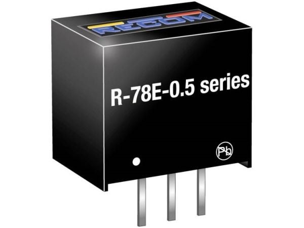 RECOM R-78E15-0.5 DC/DC-muunnin, tulostus 15 500 mA Lähtöjen määrä: 1 x