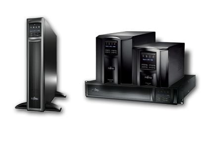 Fujitsu Smart-UPS - UPS (vastaa: APC RBC7) - AC 230 V - 1 kW - 1500 VA - Ethernet, RS-232, USB - lähtöliitännät: 8 - musta