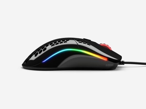 Glorious Model O - (Small) - Glossy Black - Gaming Mus - Optisk - 6 knapper - 12000 DPI - Sort m. RGB