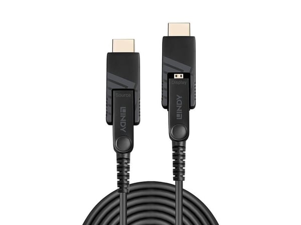 Lindy 38322, 30 m, HDMI Type D (Mikro), HDMI Type D (Mikro), 18 Gbit/s, Svart