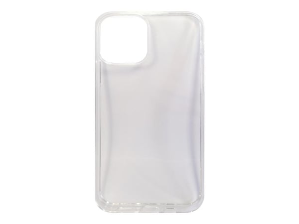 eSTUFF Soft Case - Baksidedeksel for mobiltelefon - UV-belagt termoplast-polyuretan - gjennomsiktig, blank - for Apple iPhone 12, 12 Pro