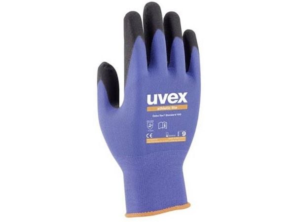 Uvex 60027, Verkstedhansker, Antrasitt, Blå, Voksen, Voksen, Unisex, 1 stykker