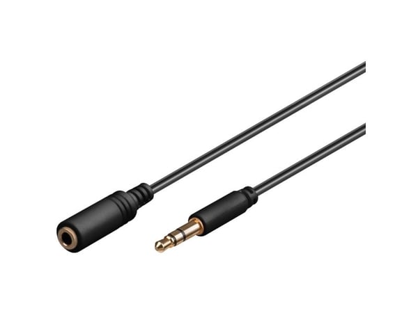 Goobay 97120, 3.5mm, Hankjønn, 3.5mm, Hunkjønn, 3 m, Sort