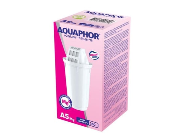 AQUAPHOR A5 Mg 350 l, Annostelijan vesisuodatin, 350 L, Valkoinen