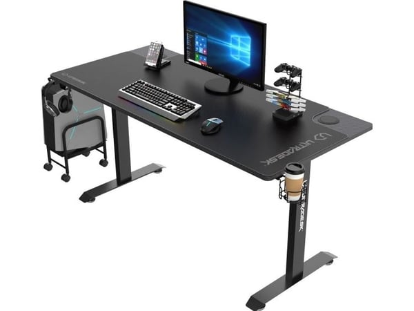 Gamingbord Ultradesk Momentum, 152,5 x 70 cm (svart)