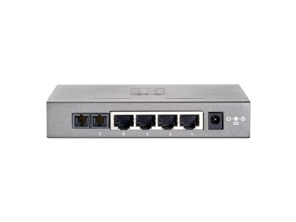 LevelOne FEU-0511 - Switch - ikke-styrt - 4 x 10/100 + 1 x 100Base-FX - stasjonær, veggmonterbar