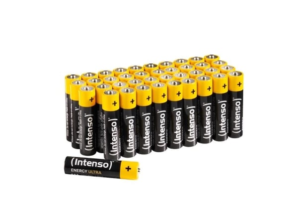 Intenso 7501510 - Energy Ultra Alkaline Batterie AAA Micro 40er-Pack - Batterie, Engangsbatteri, AAA, Alkalinsk, 1,5 V, 40 stykker, 1250 mAh