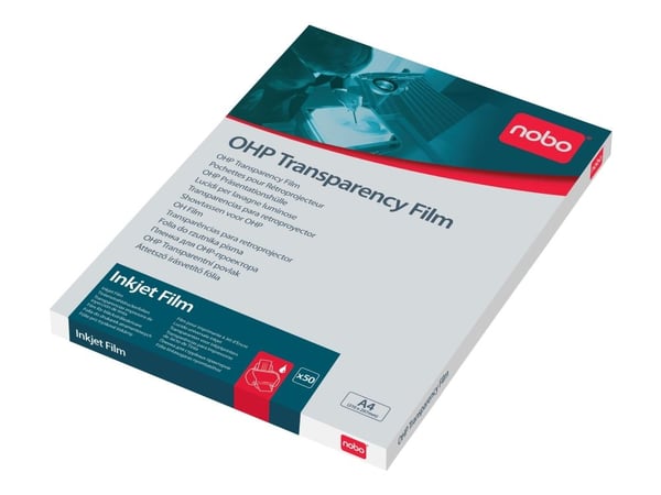 Transparenter Inkjet Nobo A4 (210x297 mm) klar OHP-film - (50 stk.)
