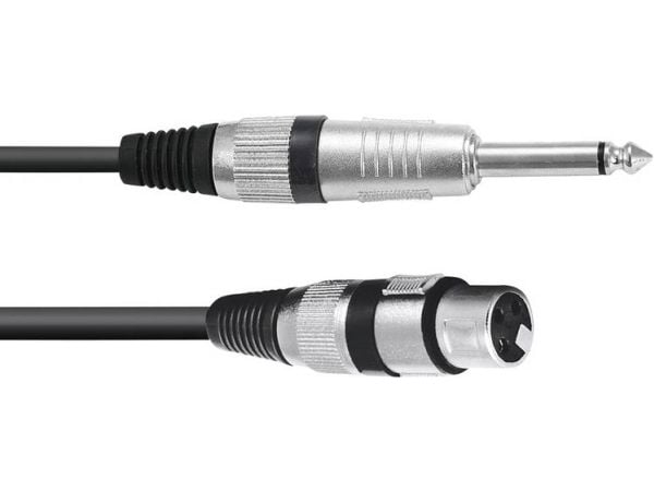 Omnitronic 3022516L, XLR (3-pin), Hunkjønn, 6.35mm, Hankjønn, 0,9 m, Svart