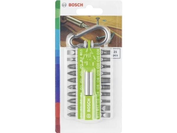 Bosch-bittisarja karabiinilla 21osaa vaaleanvihreä