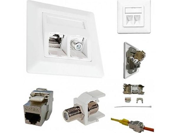 Kathrein ESN 300, RJ-45 + SAT, 6a, Valkoinen, Muovi, -40 - 66 °C, 90 mm