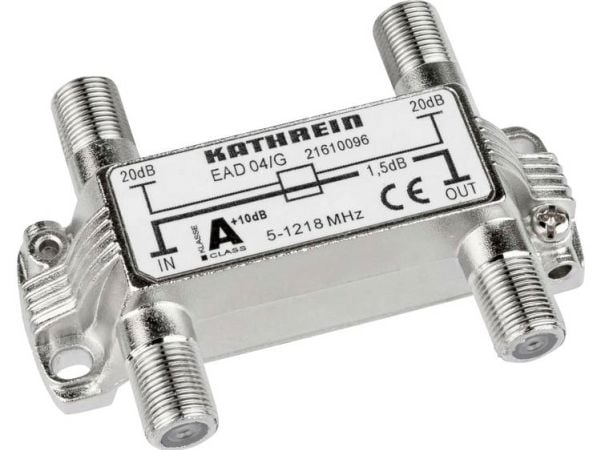 Kathrein EAD 04/G, 75 O, 5 - 1218 MHz, Hopea, Sinkki, F, 73,6 mm