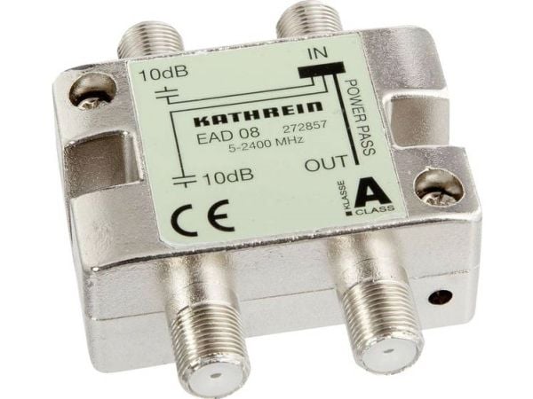 Kathrein EAD 08, Kaapelin jakaja, 5 - 2400 MHz, Hopea, 5,5 dB, 1 kpl, F