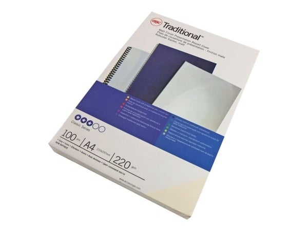 GBC Traditional - A4 (210 x 297 mm) - hvit - 230 g/m² - 100 stk permomslag GBC Traditional - A4 (210 x 297 mm) - hvit - 230 g/m² - 100 stk permomslag