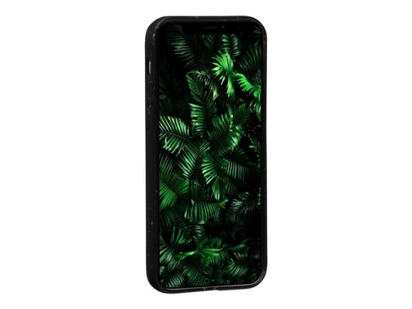 dbramante1928 Barcelona - Baksidesskydd för mobiltelefon - 100 % biologiskt nedbrytbart växtbaserat material - nattsvart - för Apple iPhone 12 mini
