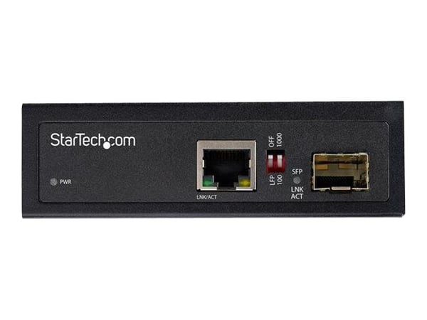 Startech Industrial Fiber to Ethernet Media Converter, 1Gbps SFP to RJ45/ Cat6, Singlemode/Multimode Optical Fiber to Copper Gigabit Eternet Networ...