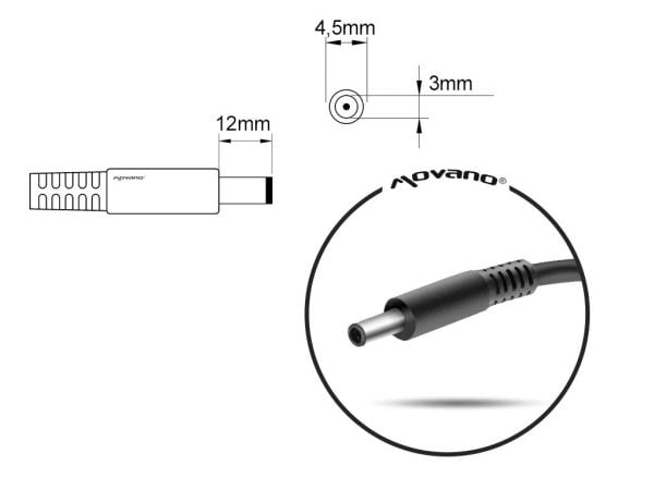 Strømadapter til bærbar mitsu 19V 3.42A (4.5x3.0 kontakt) - asus 65W