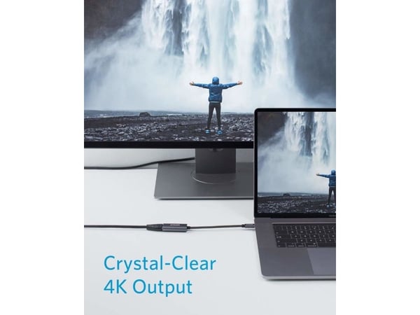 Anker PowerExpand + - Videokort - USB-C hane till HDMI hona - 15.2 cm - svart - stöd för 4K