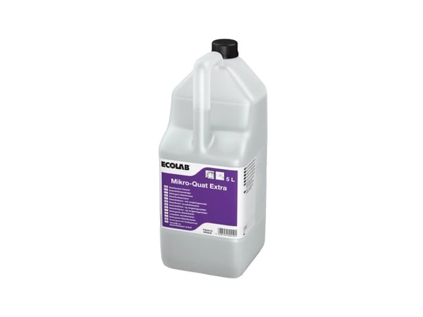 ECOLAB Mikro-Quat Extra - Rengjøringsmiddel - væske - jerrykanne - 5 L - nøytral - profesjonell - konsentrert - blank (en pakke 2)