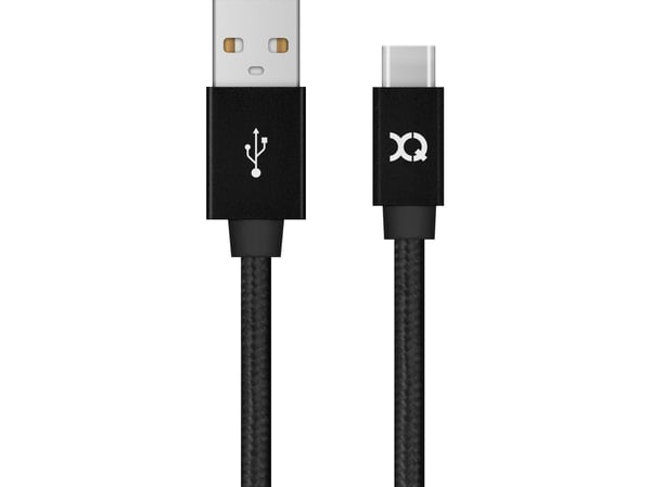 Xqisit XQISIT2774, 1,8 m, USB A, USB C, USB 3.2 Gen 1 (3.1 Gen 1), Hankjønn/hankjønn, Svart
