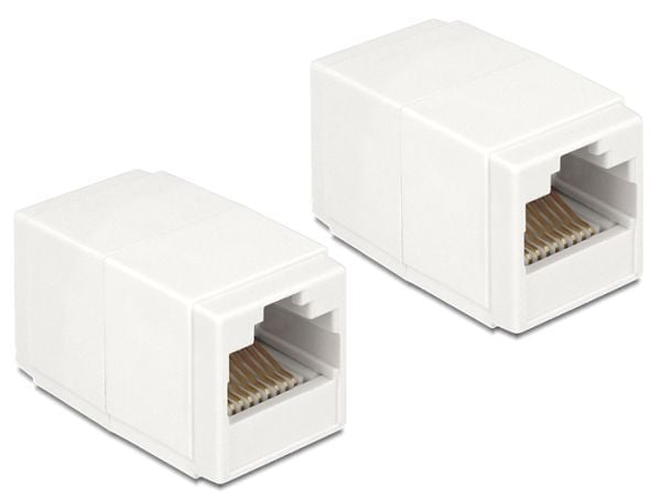 DeLOCK 86249, RJ45, RJ45, Valkoinen