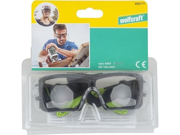 Wolfcraft vernebriller 4907000 + kniv med tagget blad 4289000
