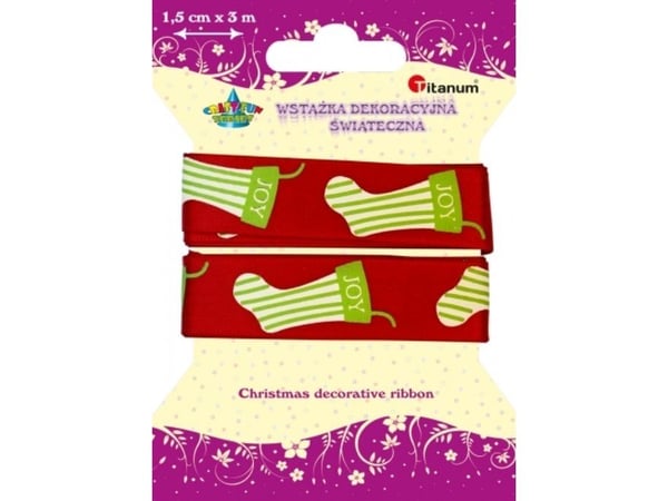 Titanbånd 1,5 cm/3m Xmas DD146